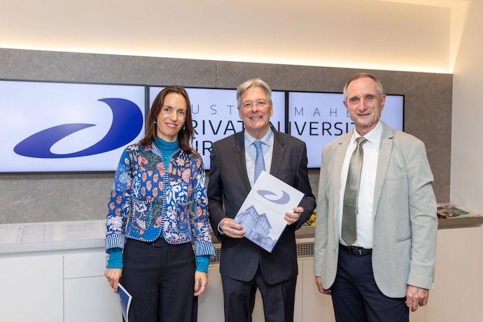 Vizerektorin Podesser, Landeschef Kaiser, Rektor Streiner