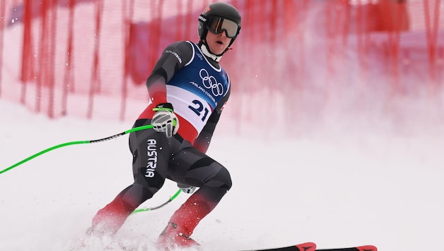 Schrecksekunde im ersten Training für die Olympia-Abfahrt.