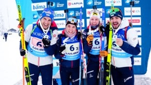 Silber-Quartett: Fredrik Mühlbacher, Lisa Osl, Lea Rothschopf und Magnus Oberhauser (v. li.).