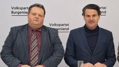 ÖVP-Landesparteiobmann Zarits (re.) und Klubobmann Strobl zweifeln die Glaubwürdigkeit der ...