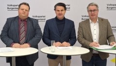Bernd Strobl, Christoph Zarits und ÖVP-Energiesprecher Markus Ulram (v. li.)