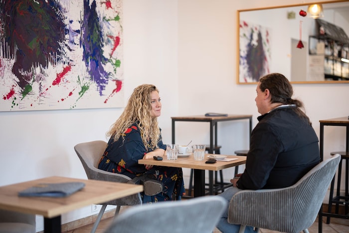Eva Klampfer aka Lylit im Gespräch mit „Krone“-Redakteur Robert Fröwein.