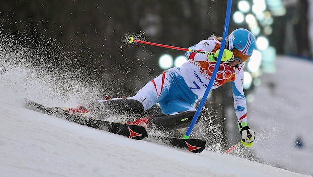 Marlies Raich fuhr unter ihrem früheren Nachnamen Schild zu vier Medaillen bei Olympischen ...