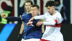 Stefan Schwab im Duell mit Torschütze Atakan Karazor.