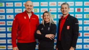 Österreichs Olympia-Boss Horst Nussbaumer (re.) mit Conny Hütter und ÖOC-General Florian Gosch.
