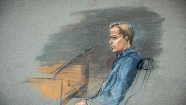 Es ist verboten, Fotos von Marius Borg Hoiby vor Gericht zu machen. An Tag drei des Prozesses in ...