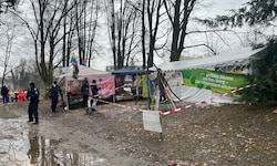 Das Protestcamp der A26
