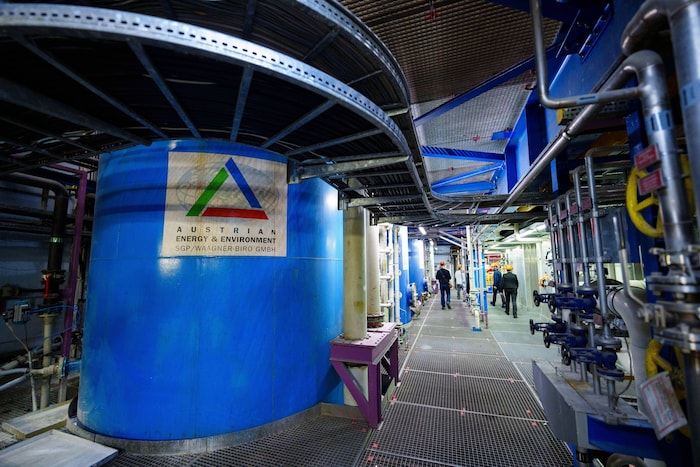 Der blaue Bereich ist der Luftreinigung gewidmet.