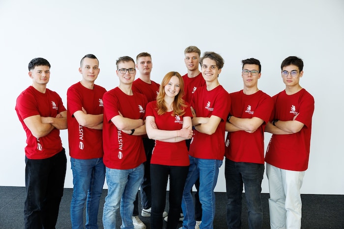 Das NÖ-Team bei den WorldSkills: Julian Gintner, Marcel Riener , Christian Hiesberger, Michael ...