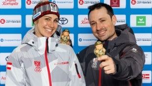 Sabine und Alex Payer. Die Liebesstory im ÖSV-Team hat es 2026 endlich auch zu Olympia ...