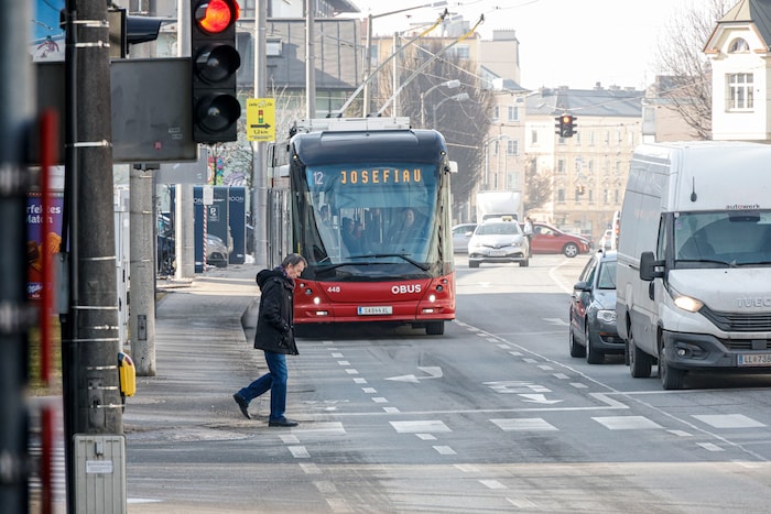 Die Obus-Linien 2 und 12 fahren in der Sterneckstraße zwar nicht mehr an der Vogelweiderstraße ...