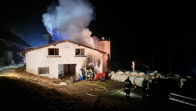 In Kapfenberg stand am Donnerstag ein Wirtschaftsgebäude in Brand.