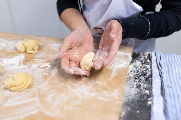 Der Nudelteig wurde flinkt hergestellt.