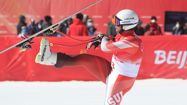 Feuz machte nach seinem Gold-Ritt den „Cuche-Jubel“.