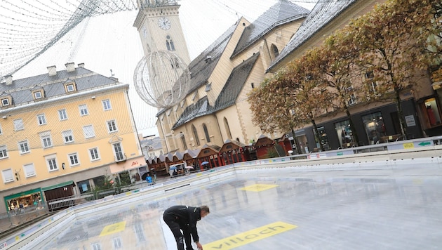 Eislaufen ist in Villach noch bis 12. Februar möglich.
