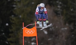 Lindsey Vonn beim ersten Olympia-Abfahrtstraining
