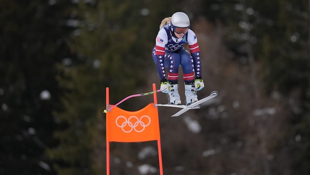 Lindsey Vonn beim ersten Olympia-Abfahrtstraining