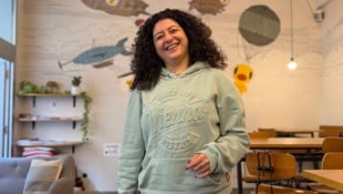 Autorin Kholoud Charaf beim „Krone“-Interview in Graz