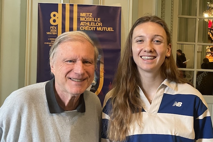 Femke Bol mit „Krone“-Mann Olaf Brockmann