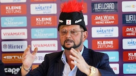 Helmut Kaltenegger – mit Haube am Kopf bei der Insolvenz-PK – stellte 1,4 Millionen Euro auf.