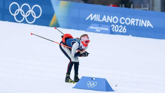 Teresa Stadlober beim Training.