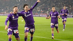 Großer Jubel bei den Violetten – mit ihrem Sieg bei Red Bull Salzburg hatten vorab wohl nicht ...