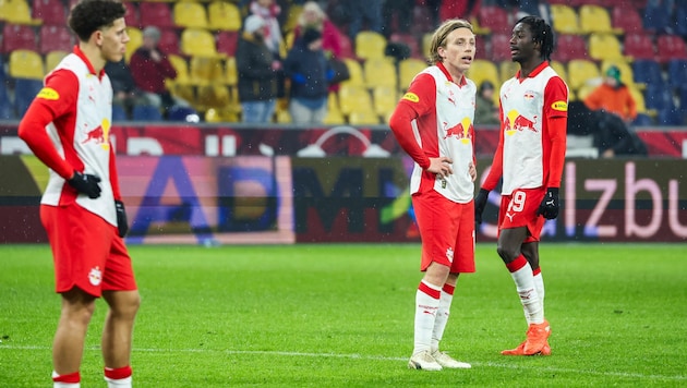 Die Spieler von Red Bull Salzburg waren nach dem Spiel bedient.