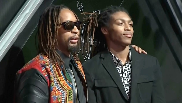 Rapper Lil Jon mit seinem Sohn Nathan Murray Smith.
