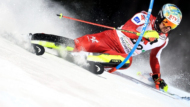 Johannes Strolz zeigte mit Teilzeiten auf – auf zwei perfekte Durchgänge wartet er noch.