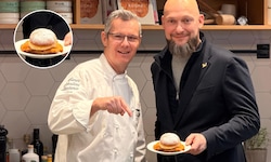 Figlmüller-Koch Markus Brunner und Geschäftsführer Michael Mann präsentieren den ...