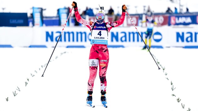 Jubelt über den Sieg: Lea Rothschopf