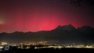 In Saalfelden waren die Polarlichter heuer schon gut am Nachthimmel zu sehen.