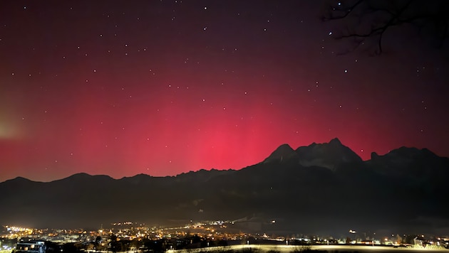 In Saalfelden waren die Polarlichter heuer schon gut am Nachthimmel zu sehen.