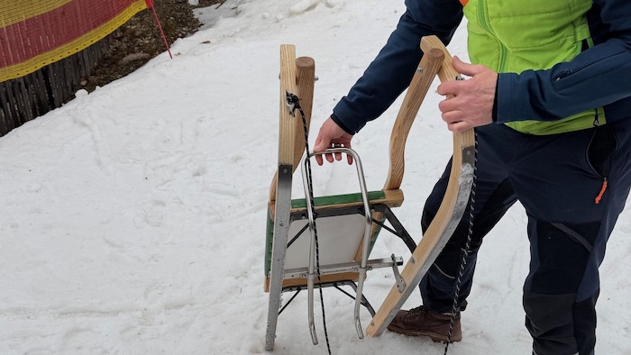 Die Bremse in der Mitte wirkt effektiv.