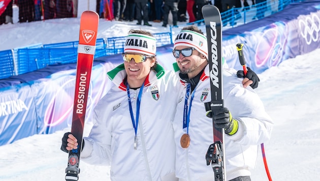 Giovanni Franzoni (l.) und Dominik Paris