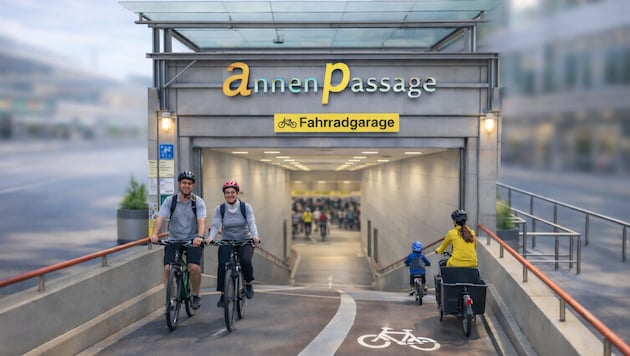 Grüne Vision: Radgarage statt Einkaufspassage