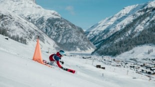Claudia Riegler beim Training für die OIympischen Spiele. 