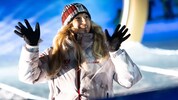 Anna Gasser strahlte schon bei der Eröffnungsfeier.