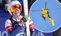 Breezy Johnson (li.) holte Gold. Lindsey Vonn wurde mit dem Heli abtransportiert. 