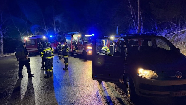 Die Einsatzkräfte bei der Suchaktion