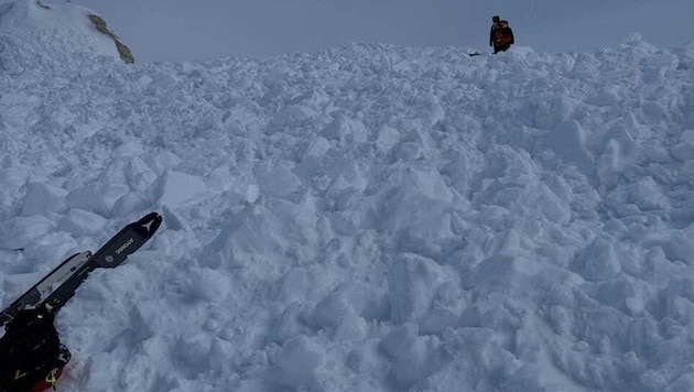 Der Mann löste die Lawine selbst aus.