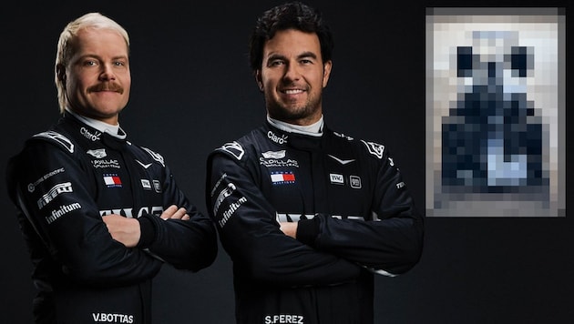 Cadillac-Fahrer-Duo Valtteri Bottas (li.) und Sergio Perez freuen sich auf ihren neuen ...