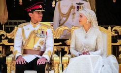 Prinz Abdul Mateen (links) und Yang Mulia Anisha Rosnah haben am 14. Jänner  2024 geheiratet.
