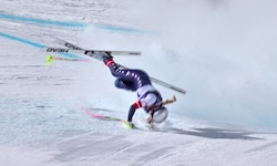 Lindsey Vonn kam bei der Olympia-Abfahrt schwer zu Sturz.