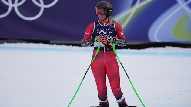 Cornelia Hütter fährt gemeinsam mit Katharina Truppe um den Sieg.