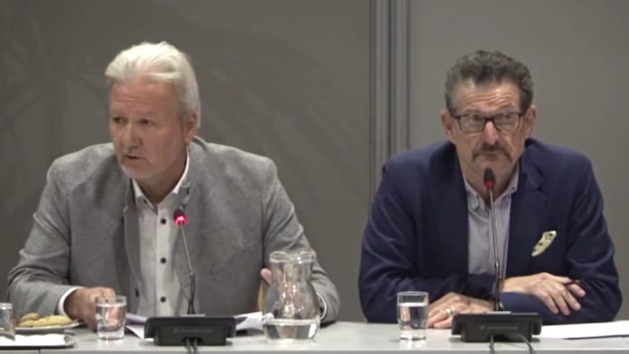 Bernhard Eichinger (links) und August Sarnitz bei der Präsentation ihrer Vision einer ...