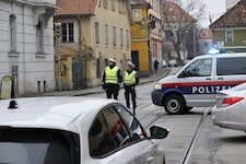 In der Grazer Moserhofgasse kam es am Montag zu einem Großeinsatz.