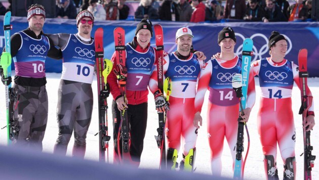 Vincent Kriechmayr und Manuel Feller (l.)