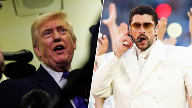 Donald Trump ist absolut kein Fan von Bad Bunny und dessen Auftritt beim Superbowl.