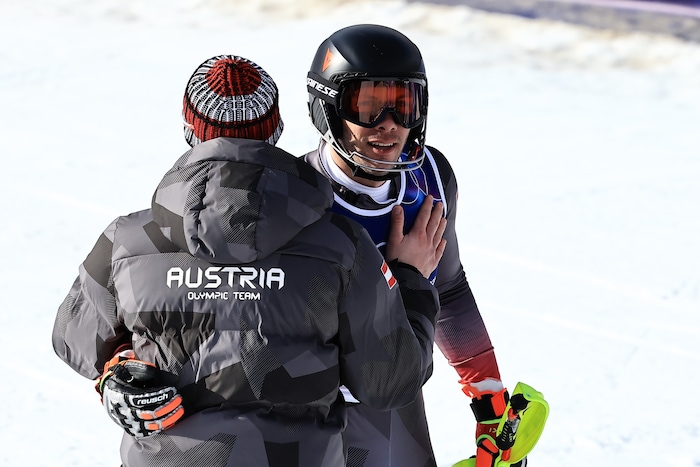 Raphael Haaser und Michael Matt verpassten das Stockerl hauchdünn.